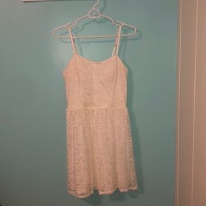 BCX White Lace Short Medium Adjustable Dress